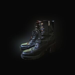 Leather biker boots size 8